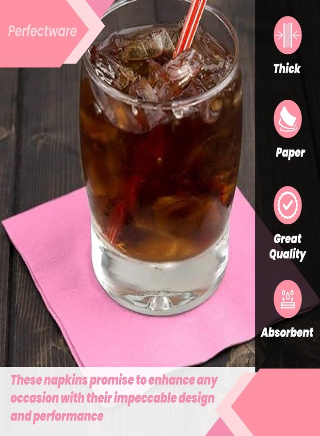 بيرفيكت وير مناديل مشروبات وردية اللون من طبقتين من بيرفكت وير - عبوة من 250 منديل - Image 4